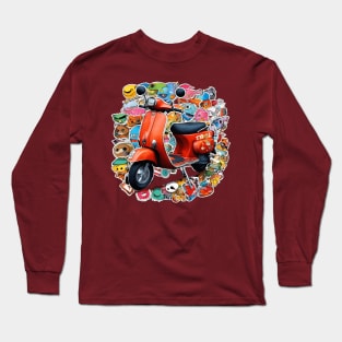 scooter stickers Long Sleeve T-Shirt